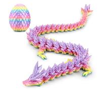 3D Printed Dragon Egg, Articulated Flexible 3D Printed Dragon Fidget Toy, Mystery Easter Dragon Egg,3D Print Dinosaur Eggs Toy for Home Office Executive Desk Decor