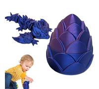 3D Printed Dragon Egg, Dragon Egg with Dragon Inside | Fully Articulated Dragon 3D Printed In The Egg | Beautiful 4.5 Inch Articulated Dragon Fidget for and Adults