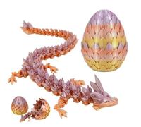 3D Printed Dragon Egg,Dragon Eggs with Dragon Inside,Crystal Dragon Fidget Toys,Full Articulated Dragon Dragon in Egg,Adults Fidget Toys for Autism ADHD (Macarons)
