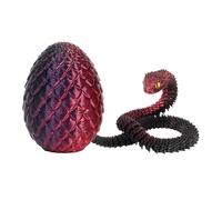 3D Printed Dragon Egg, Dragon Eggs with Dragon Inside, Crystal Dragon Fidget Toys, Full Articulated Dragon Dragon in Egg, Adults Fidget Toys for Autism ADHD