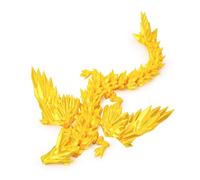 3D Printed Dragon Egg, Mysterious Crystal Dragon Egg Surprise Toys, Articulated Crystal Dragon Egg with Dragon Inside,Easter Dragon Egg, Mystery Dragon Egg Fidget Toy, Easter Basket Stuffers Gold Dra