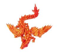 3D Printed Dragon Egg, Mysterious Crystal Dragon Egg Surprise Toys, Articulated Crystal Dragon Egg with Dragon Inside,Easter Dragon Egg, Mystery Dragon Egg Fidget Toy, Easter Basket Stuffers Red Drag