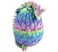 3D Printed Dragon Egg, Mystery Crystal Dragon Egg Fidget Toys Surprise, Easter Eggs Articulated Crystal Dragon Eggs with Dragon Inside (Colorful-A)