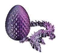 3D Printed Dragon Egg - Poseable Fidget Toy Decor (Purple)