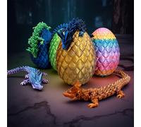 3D Printed Dragon Egg - Random Assorted Colour Two-Tone Blue Green