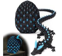 3D Printed Dragon Eggs Glow in The Dark Cool 3D Printer Articulated Animals Fidget Toy for Teen Crystal 3D Print Dinosaur Toys for 5-7 4-6 8-12 Year Old Boys Kids Girls