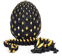 3D Printed Dragon Eggs Glow in The Dark Cool 3D Printer Articulated Animals Fidget Toy for Teen Crystal 3D Print Dinosaur Toys for 5-7 4-6 8-12 Year Old Boys Kids Girls