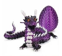 3D Printed Dragon Eggs, Glow in The Dark Fidget Toys for Kids & Adults, for Home Office Desk Decor (Purple Dragon God, Pcs, 1)