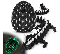 3D Printed Dragon Eggs Mystery Dragon Egg Glow in The Dark Articulated, 3D Print Surprise Animals Toy for Kid Teen Boy Girls In Night (Luminous green)