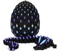 3D Printed Dragon Eggs Mystery Dragon Egg Glow in The Dark Articulated, 3D Print Surprise Animals Toy for Kid Teen Boy Girls In Night (Rainbow)