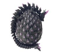 3D Printed Dragon Eggs with Dragon Inside, Glow in The Dark Articulated Animals, Home Decor Crystal Dinosaur Eggs 3D Printed Surprise Toys Home Office Decor Executive Desk Toys (Purple)
