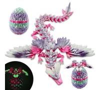 3D Printed Dragon Eggs with Flying Dragon Inside, in The Dark Cool 3D Printer Articulated Animals Fidget Toy, Home Office Desk Decor, Gift for Kids, Teens, Boys, Girls (Nightglow Candy)
