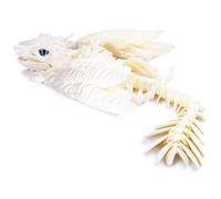 3D Printed Dragon Feathered Wyvern Articulated Puppet - White