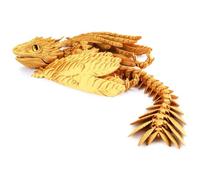 3D Printed Dragon Feathered Wyvern Dragon Dragon Puppet Articulated Dragon 3D Printed Toys Dragon Toys 3D Dragon(Yellow)