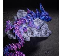 3D Printed Dragon Fidget Toys, 11.8 Inch Articulated & Magical Movable Dragon Model, Easter Stuffer Gift for Kids 5-7, Desk and Home Decor