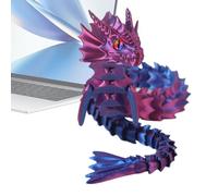 3D Printed Dragon Figure - 17.32 Inch Articulated Fidget Toy, Flexible Rotatable Joints Model, Movable Segments Creature, Cool Collectible Action Figure | Fantasy Gift For Children Friends Family