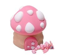 3D Printed Dragon Figure, Fantasy Mushroom House with Cute Dragon Inside, Adorable Collectible for Boys, Girls, Teens, Adults, Classroom, Dorm & Living Room