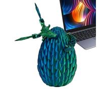 3D Printed Dragon In Egg - 3D Dragon Egg Articulated | Easter Basket Stuffers For Kids Girls Home Decor (Dream Blue, Dream Orange, Purple, View