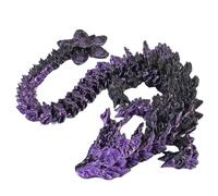 3D Printed Dragon in Egg 3D Printed Fidget Toy Animals Snake Toys 2024 New Articulated 3D Printed Cherry Dragon 3D Dragon Toy for Desk Decor Dragon Lovers & Collectors UK Sales (Purple)