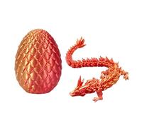 3D Printed Dragon in Egg, Fully Articulated Dragon in Eggs Easter Surprise Dinosaur Eggs Flexible Joints Mystery Dragon Action Figures for Home Office Birthday Party - 2 Pack