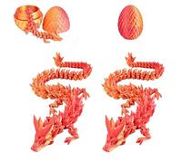 3D Printed Dragon in Egg Toy, Magic Hatchable Plastic Model Kit - Easter Basket Stuffers, Kids Gift, Sensory Fidget Toy for Autism Anxiety Relief, Desk Home Office Decoration, 2Pcs