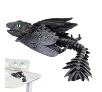 3D Printed Dragon Moving Flying Dragon with Feather Detailing | 3D Articulated Dynamic Dragon Toys for Interactive Play