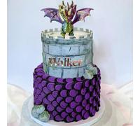 3D Printed Dragon Purple Crystal Dragon Home Decor Executive Desk Toys Home Office Decor Desk Toys for Birthday Party