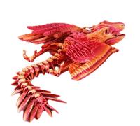 3D Printed Dragon Toy |Movable Multi-Joint Detailing Flying Dragon - Movable Articulated Collectible Figurine, Sensory Toys For Stress, Fidget And Creative