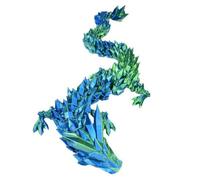 3D Printed Dragon Toys,24 inches Dazzling Gradient Crystal Wyrm,3D Printer Articulated Crystal Animals Fidget Toys and Decoration,Bendable and Flexible Big Fidget,Graduation Gift for Kids,Teens