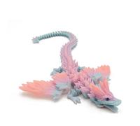 3D Printed Dragon Toys with Eyes, 24 inches 3d printed dragon large, Winged Dragon, Bendable and Flexible Big Fidget (Glowing candy)