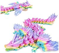 3D Printed Dragon Toys with Eyes, 24 inches 3d printed dragon large, Winged Dragon, Bendable and Flexible Big Fidget, Home Office Decor