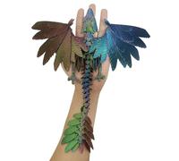 3D Printed Dragon Wings, 30CM Articulated Crystal Dragon with Huge Wings, Flexible Joints Desk Toys, Home Office Decor Executive Desk Toys (Rainbow)