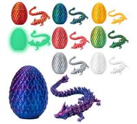3D Printed Dragon with Egg,3D Printed Gem Dragon with Detachable Mystery Dragon Scale Egg Kids Adults Fidget Toys for Autism/ADHD 11.8'' Gem Dragon 5.1'' Scale Egg,3D dragon