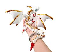 3D Printed Dragon With Wings - Articulated Fantasy Figure | PLA Filament Construction With Flexible Jointed Body, Detailed Scales Texture, Desktop Decor Collectible Gift For Teens And Adults