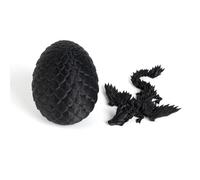 3d Printed Dragons 3d Printer Toys Dragon with Wings and Egg Fully Articulated for Home Office Decompression Decor Executive Desk Toys-Black