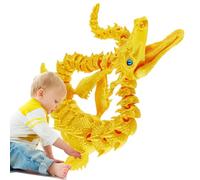 3D Printed Dragons - PLA Material | Crystal Dragon With Flexible Joints | Fully Articulated Fidget Companion For Kids Boys And Adults | Unique Desk Model Enhancing Focus And Creative Play