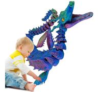3D Printed Dragons - PLA Material | Crystal Dragon With Flexible Joints | Fully Articulated Fidget Companion For Kids Boys And Adults | Unique Desk Model Enhancing Focus And Creative Play