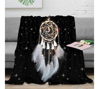 3D Printed Dreamcatcher Cozy Throw Blanket Microfiber Soft Warm Bedding Bohemian decor Thermal Blanket Breathable for Young Adults Renters Apartment Dwellers 40x50inch(100x130cm)