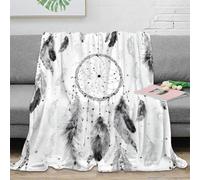 3D Printed Dreamcatcher Thermal Blanket Microfiber Warm Thermal Bedding Soft Boho tribal design Blanket Machine Washable No Shedding for Men Women Kids Households 40x50inch(100x130cm)