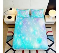 3D Printed Dreamy Galaxy Fitted Sheet Microfiber Deep Pocket Non-Slip Bedroom Bedding Dreamy Galaxy Mattress Fitted Cover Washable for Adults 200x200x25cm