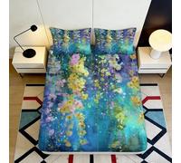 3D Printed Dreamy Galaxy Fitted Sheet Microfiber Deep Pocket Non-Slip Dreamy Galaxy Mattress Fitted Cover Bedding 90x200x25cm