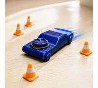 3D Printed Drift Car Fidget Toy, Mini Pocket Drift Car with Spinner, Pocket-Sized Fidget, Smooth Spinning Action, Stress Relief Desk Gadget, Great for Office & Home，Blue