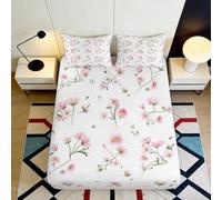 3D Printed Drum Pattern Fitted Sheet Microfiber Deep Pocket Non-Slip Bedroom Bedding Drum Mattress Fitted Cover Washable for Adults Teens Single（100x190cm）