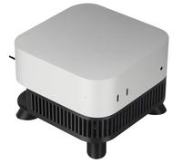 3D Printed Dustproof Base For Mac Mini M4/M4 Pro 2024 Anti Slip Bracket With Cooling Fan Stand DIY Accessories Desktop Stand (Black)