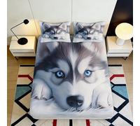 3D Printed Dutch Shepherd Fitted Sheet Microfiber Non-Slip Deep Pocket Bedroom Bedding Dutch Shepherd Mattress Fitted Cover Washable Protection 120x200x25cm