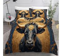 3D Printed Duvet Cover 3 Pieces Twelve Constellations Bedding Set Double with Zipper Closure and 2 Pillowcase Taurus The Universe Soft Cosy Microfiber Reversible Quilt Cover for Kids Teens27a29