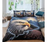 3D Printed Eagle Quilt Cover, Microfiber Duvet Cover Hidden Zipper for Home