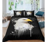 3D Printed Eagle Quilt Cover, Microfiber Duvet Cover Hidden Zipper for Home