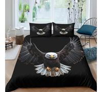 3D Printed Eagle Quilt Cover, Microfiber Duvet Cover Hidden Zipper for Home