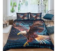 3D Printed Eagle Quilt Cover, Microfiber Duvet Cover Hidden Zipper for Home